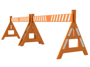 cavalete plástico simples laranja 2 metros