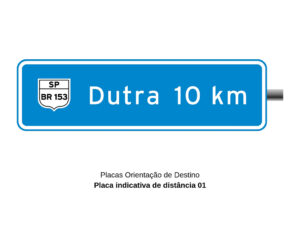 Placas Orientação de Destino Placa indicativa de distância 01