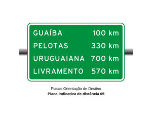 Placas Orientação de Destino Placa indicativa de distância 05