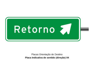 Placas Orientação de Destino Placa indicativa de sentido (direção) 04