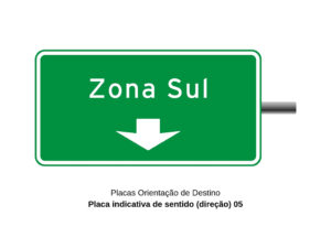 Placas Orientação de Destino Placa indicativa de sentido (direção) 05