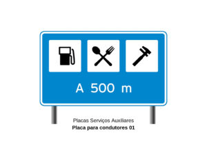 Placas Serviços Auxiliares Placa para condutores 01