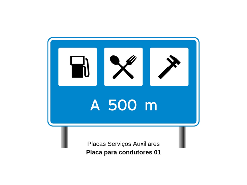 Placas Serviços Auxiliares Placa para condutores 01