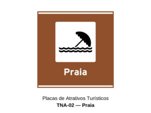 Placas de Atrativos Turísticos TNA-02 — Praia