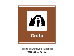 Placas de Atrativos Turísticos TNA-07 — Gruta