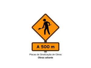 Placas de Sinalização de Obras Obras adiante