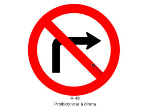 R-4b Proibido virar à direita