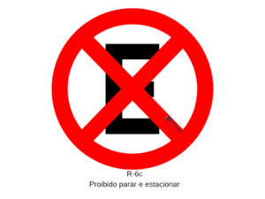 R-6c Proibido parar e estacionar