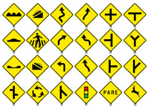 placas de advertência