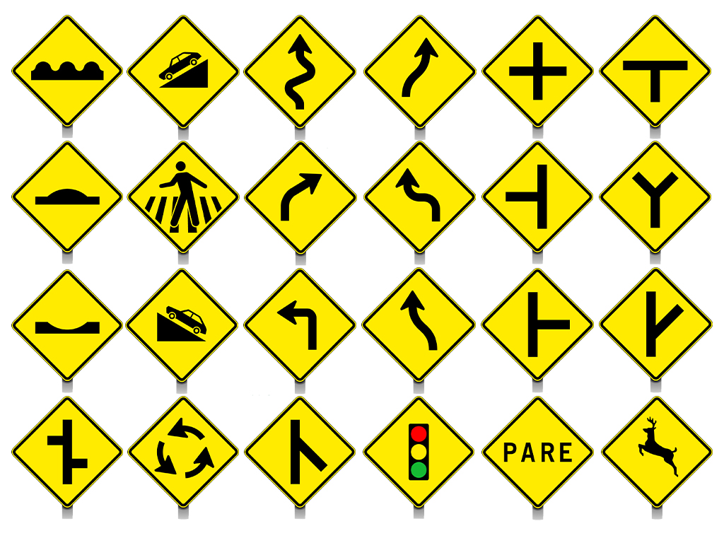 placas de advertência