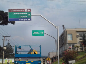 placas de orientação